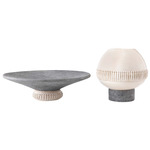 Taza Tabletops Set of 2 - Graphite / Ivory