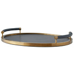 Tallulah Tray - Antique Brass / Grey