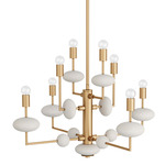 Vista Chandelier - Antique Brass / Ivory