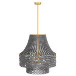 Hannie Chandelier - Antique Brass / Grey