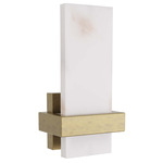 Wembley Wall Sconce - Antique Brass / White