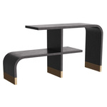 Wyngate Etagere Shelf - Black / Antique Brass