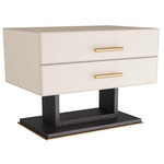 Tatro Side Table - Ebony / Ivory