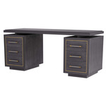 Wixom Desk - Ebony / Graphite Leather