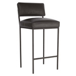 Topanga Counter / Bar Stool - Graphite / Graphite Leather