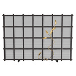 Rivet Fire Screen - Natural Iron / Antique Brass