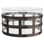 Rivet Centerpiece - Blackened Iron / Clear