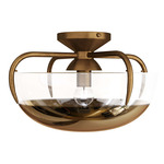 Corona Ceiling Light - Antique Brass / Clear