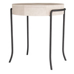 Mosquito End Table - Blackened Iron / Ivory