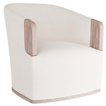 Reveal Swivel Lounge Chair - Oak / Bone