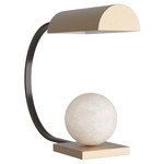 Venice Table Lamp - Alabaster / Antique Brass