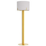 Valiant Floor Lamp - Antique Brass / Off White