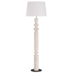 Woodrow Floor Lamp - Limed Wood / Off White