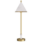Wylie Table Lamp - Antique Brass / White