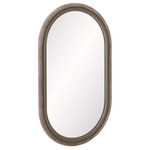 Weathers Mirror - Dove Gray Leather / Mirror