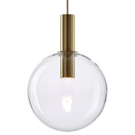 Divina Pendant - Brushed Gold / Clear