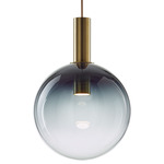 Divina Pendant - Brushed Gold / Smoke