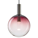 Divina Pendant - Brushed Silver / Plum