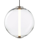 Buoy Sphere Pendant - Silver / Clear