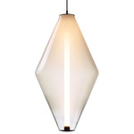 Buoy Double Cone Pendant - Black / White