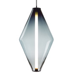 Buoy Double Cone Pendant - Black / Smoke