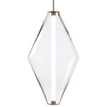 Buoy Double Cone Pendant - Silver / Clear