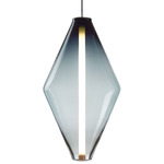 Buoy Double Cone Pendant - Silver / Smoke