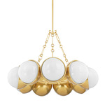 Althea Chandelier - Vintage Polished Brass / Cloud Etched