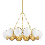 Althea Chandelier - Vintage Polished Brass / Cloud Etched