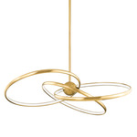 Alula Chandelier - Vintage Brass / Matte White