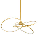 Alula Chandelier - Vintage Brass / Matte White