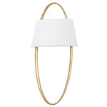 Dubai Wall Sconce - Vintage Gold Leaf / White Linen