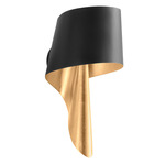 Lucia Wall Sconce - Vintage Gold Leaf / Black