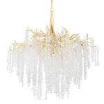 Genoa Chandelier - Gold Leaf / Clear/Frost