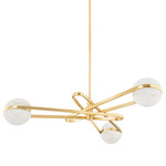 Kyomi Chandelier - Vintage Brass / Alabaster