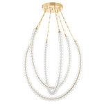 Celeste Chandelier - Vintage Brass / Clear