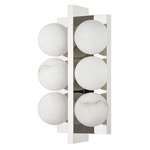 Emille Wall Sconce - Polished Nickel / Alabaster