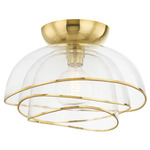 Esme Ceiling Light - Vintage Polished Brass / Clear