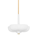 Rimini Pendant - Gold Leaf / Gesso White