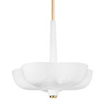 Rimini Pendant - Gold Leaf / Gesso White