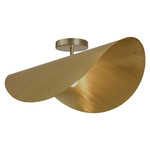 Moja Wave Ceiling Light - Antique Brass