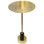 Riad Side Table - Polished Brass / Black Marble