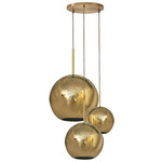 Najma Multi Light Pendant - Polished Brass