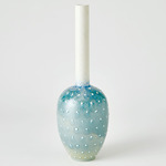 Lamb's Ear Spotted Vase - Lamb's Ear / White