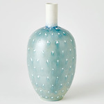 Lamb's Ear Spotted Vase - Lamb's Ear / White