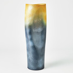 Indent Vase - Grey / Yellow