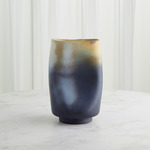Indent Vase - Grey / Yellow