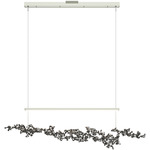 Coral Linear Pendant - Sterling / Natural Iron