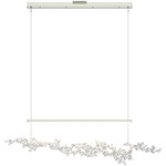 Coral Linear Pendant - Sterling / White