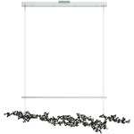 Coral Linear Pendant - Vintage Platinum / Black